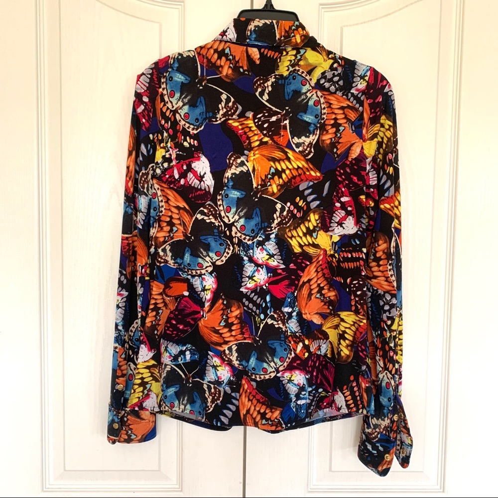 BCBG Max Azria Butterfly Button Up - Picture 13 of 15
